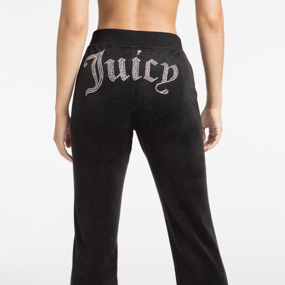 SOLD Juicy Couture OG Bling Velour Track Pants Medium - Picture 4 of 12